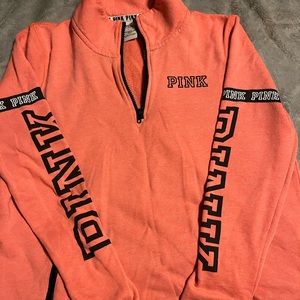 Pink 3/4 zip sweatshirt